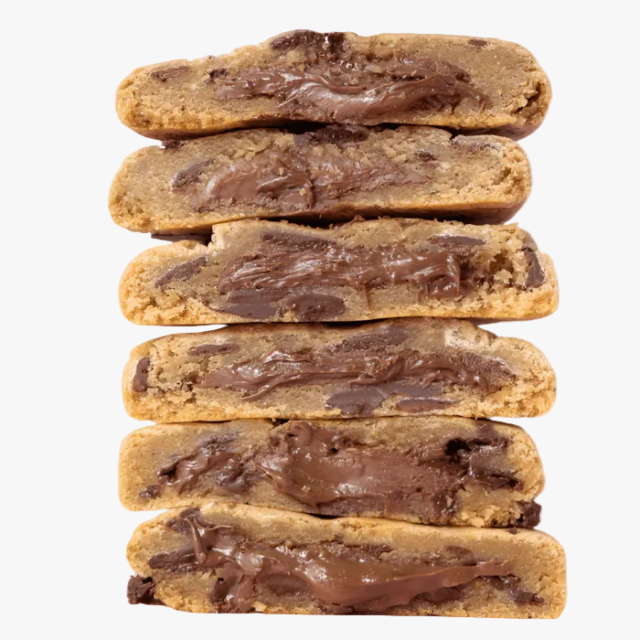 Chocolate chip cookie stuffed with hazelnut spread, Dirty Cookie stuffed cookies