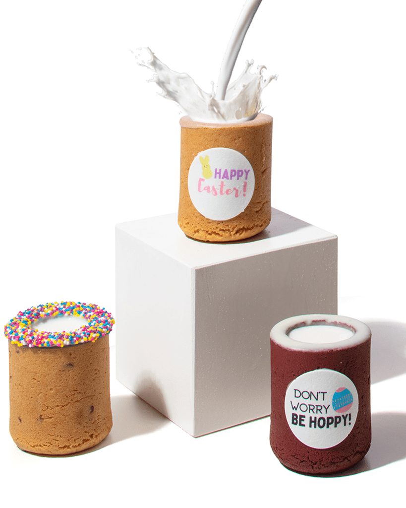 Dirty Cookie Easter cookie shots decorated with carrot cake - The Dirty Cookie