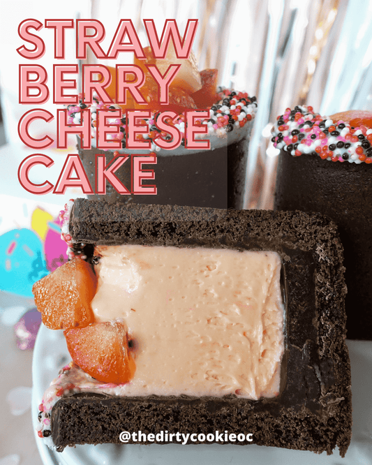 Strawberry Cheesecake in a Cookie Shot - The Dirty Cookie