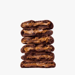 Double Chocolate Salted Caramel Stuffed Cookies